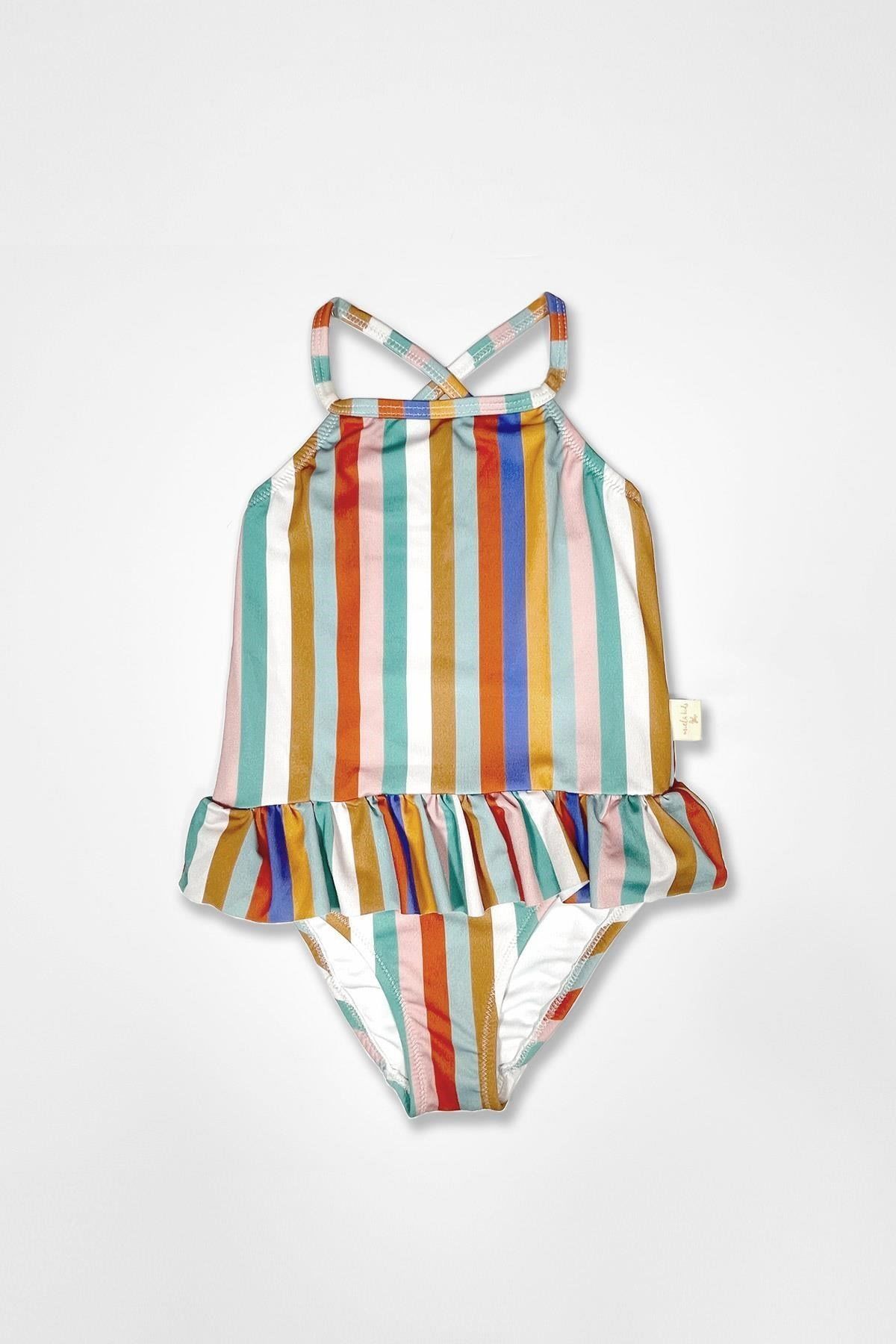 Miela Kids Candy Stripes Kız Çocuk Mayo