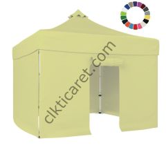 CLK 4x4 40 mm Katlanabilir Tente Gazebo Çadır Gazebo Çadır 3 Yan Kapalı 1 Kapılı