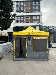 CLK 3x3 30 mm Profil Katlanır Gazebo Kamp Çadır Antrasit Gri