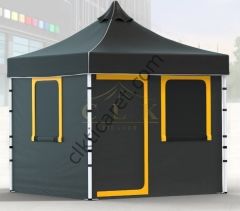 CLK Kamp Alüminyum Bagaj Boy 3x3 mt Gazebo Katlanır 100 cm Katlanır Kamp Çadırı 40mm Alüminyum