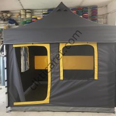 CLK Kamp Alüminyum Bagaj Boy 3x3 mt Gazebo Katlanır 100 cm Katlanır Kamp Çadırı 40mm Alüminyum