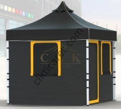 CLK Kamp Alüminyum Bagaj Boy 3x3 mt Gazebo Katlanır 100 cm Katlanır Kamp Çadırı 40mm Alüminyum