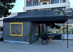 CLK 3x6 Verendalı 30 mm Profil Katlanır Gazebo Kamp Çadır Antrasit Gri