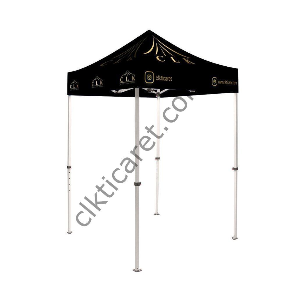 CLK 2x2 mt Tavan Logo Baskılı Gazebo Katlanabilir Tente Stand Tanıtım Fuar Çadırı