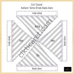 CLK 2x2 mt Saçak Etek Alın Logo Baskılı Gazebo Katlanabilir Tente Stand Tanıtım Fuar Çadırı