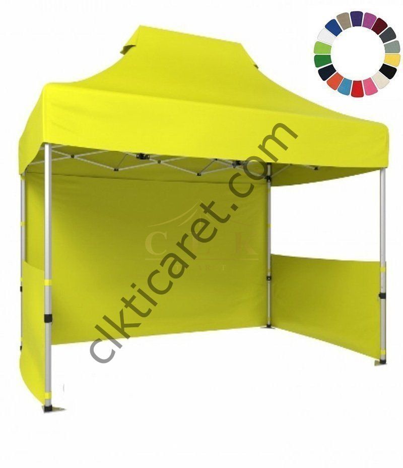 CLK 2x3 Katlanabilir Tente Gazebo Portatif Çadır 1 Tam Duvar 2 Yarım Duvar