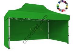 CLK 3x4,5 Katlanabilir Tente Gazebo Portatif Çadır 30 mm 3 Yan Kapalı