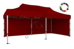 CLK 3x6 Katlanabilir Tente Gazebo Portatif Çadır 30 mm 2 Yan Kapalı