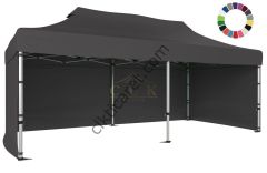 CLK 3x6 40 mm Katlanabilir Tente Gazebo Çadır Gazebo Çadır 3 Yan Kapalı