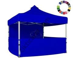 CLK 3x3 40 mm Katlanabilir Tente Gazebo Çadır Gazebo Çadır 1 Tam Duvar 3 Yarım Duvar