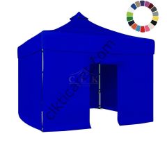 CLK 3x3 40 mm Katlanabilir Tente Gazebo Çadır Gazebo Çadır 3 Yan Kapalı 1 Kapılı