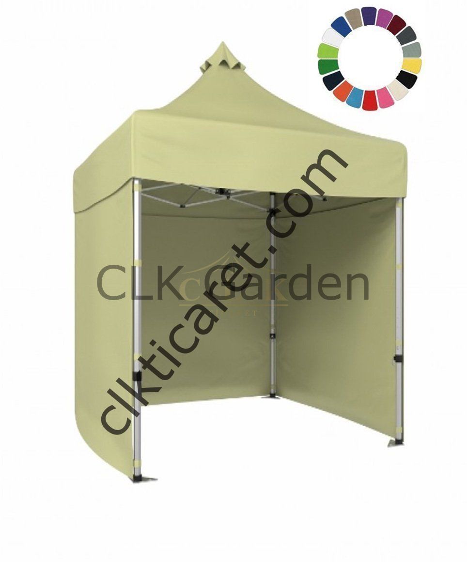 CLK 2x2 40mm Alüminyum Katlanabilir Tente Gazebo Çadır 3 Kenar Kapalı