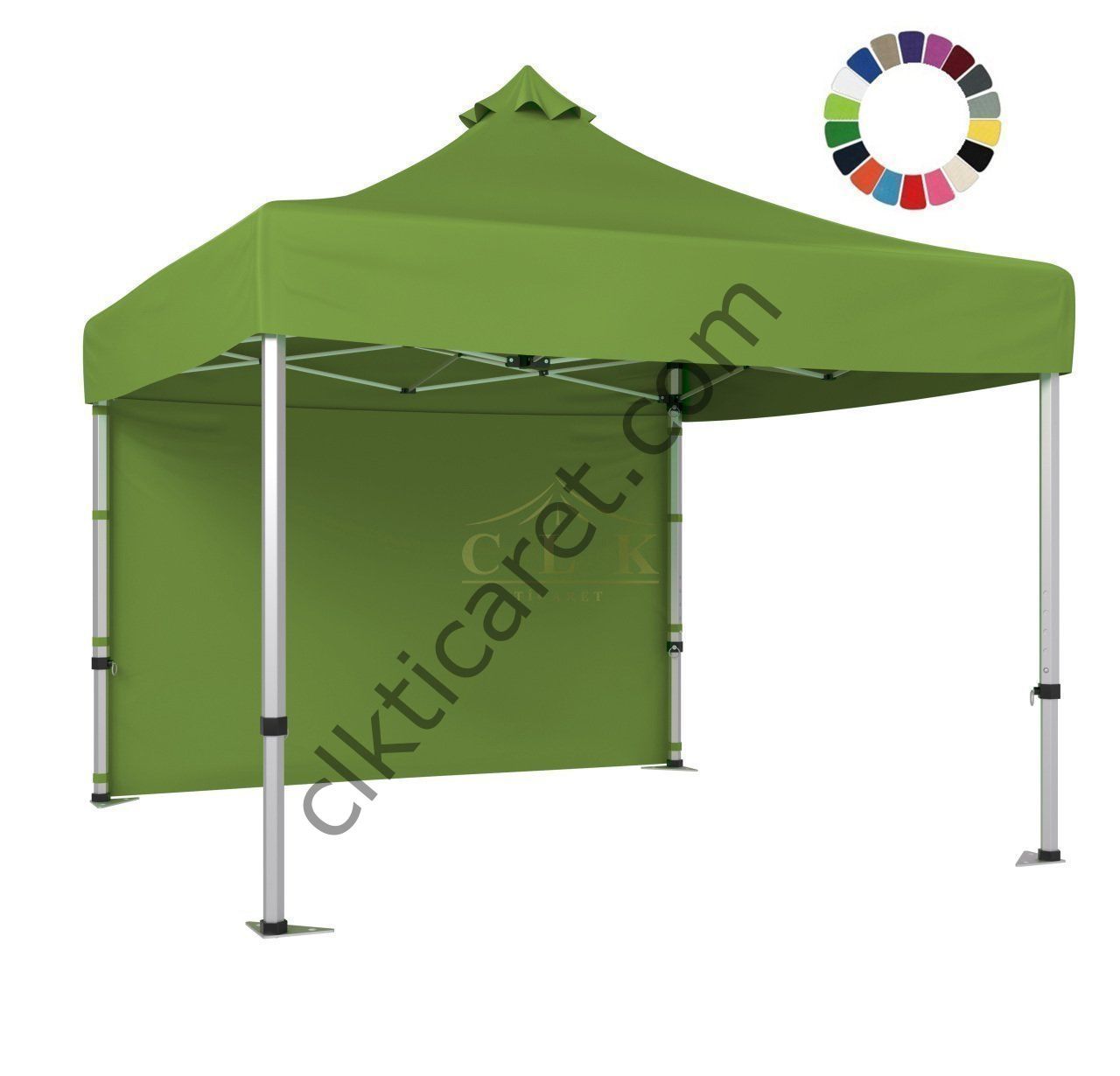 CLK 3x3 40mm Alüminyum Katlanabilir Tente Gazebo Çadır 1 Kenar Kapalı