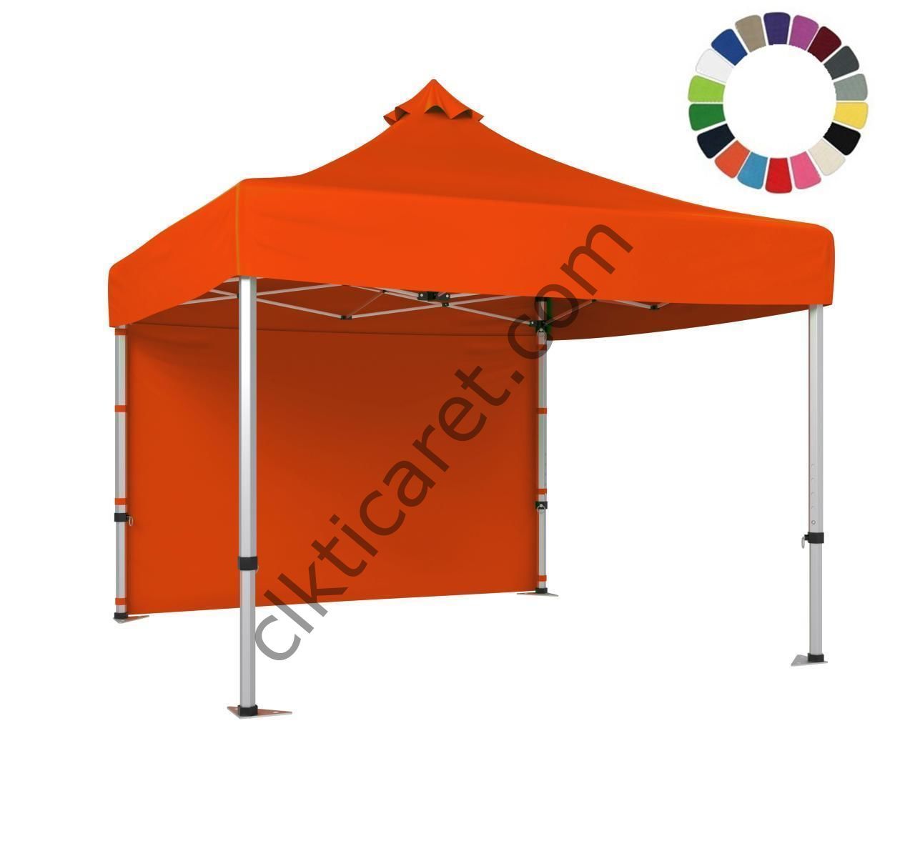 CLK 5x5 52mm Kalın Alüminyum Katlanabilir Tente Gazebo Çadır 1 Kenar Kapalı