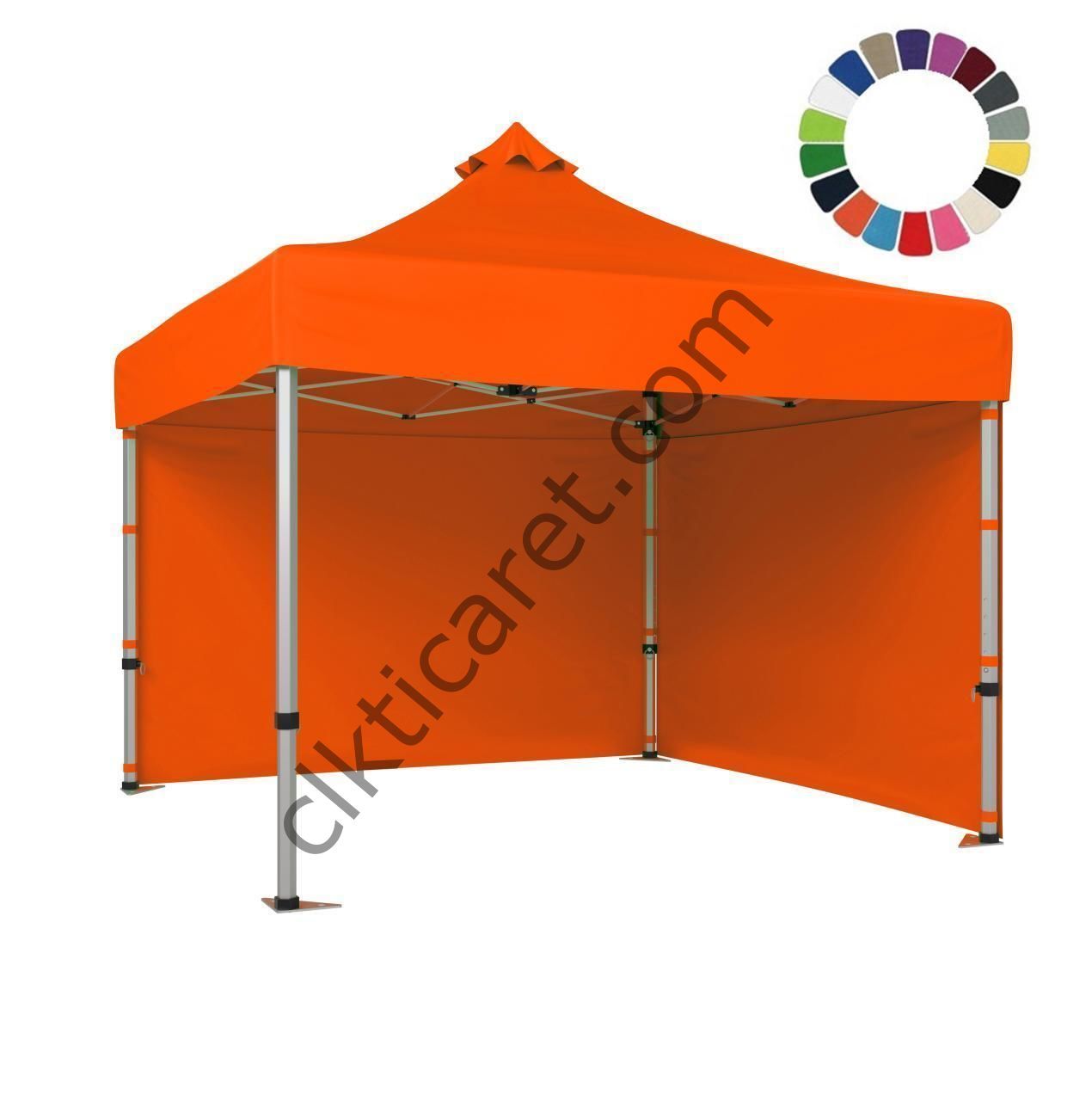 CLK 5x5 52mm Kalın Alüminyum Katlanabilir Tente Gazebo Çadır 2 Kenar Kapalı