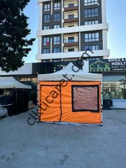 CLK 3x3 40mm Katlanır Gazebo Kamp Çadır Turuncu