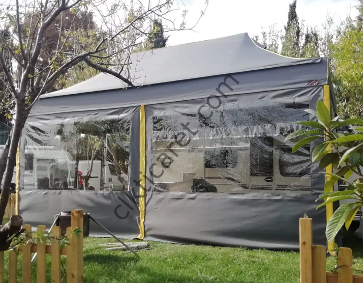 CLK 3x6 mt Karavan Çadırı Kış Bahçesi Eko 30 mm Çelik Profil