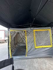 CLK 3x6 Verendalı 40 mm Profil Katlanır Gazebo Kamp Çadır Antrasit Gri