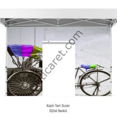 CLK 5x5 Metre Kalın 52mm Alüminyum Profil Baskılı Gazebo Çadır Portatif Tente Set