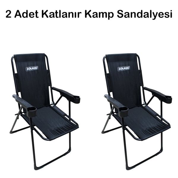 Kamp Seti, 2 Adet Kamp Sandalyesi ve Alüminyum Kamp Masası, Sağlam Kamp Piknik Seti