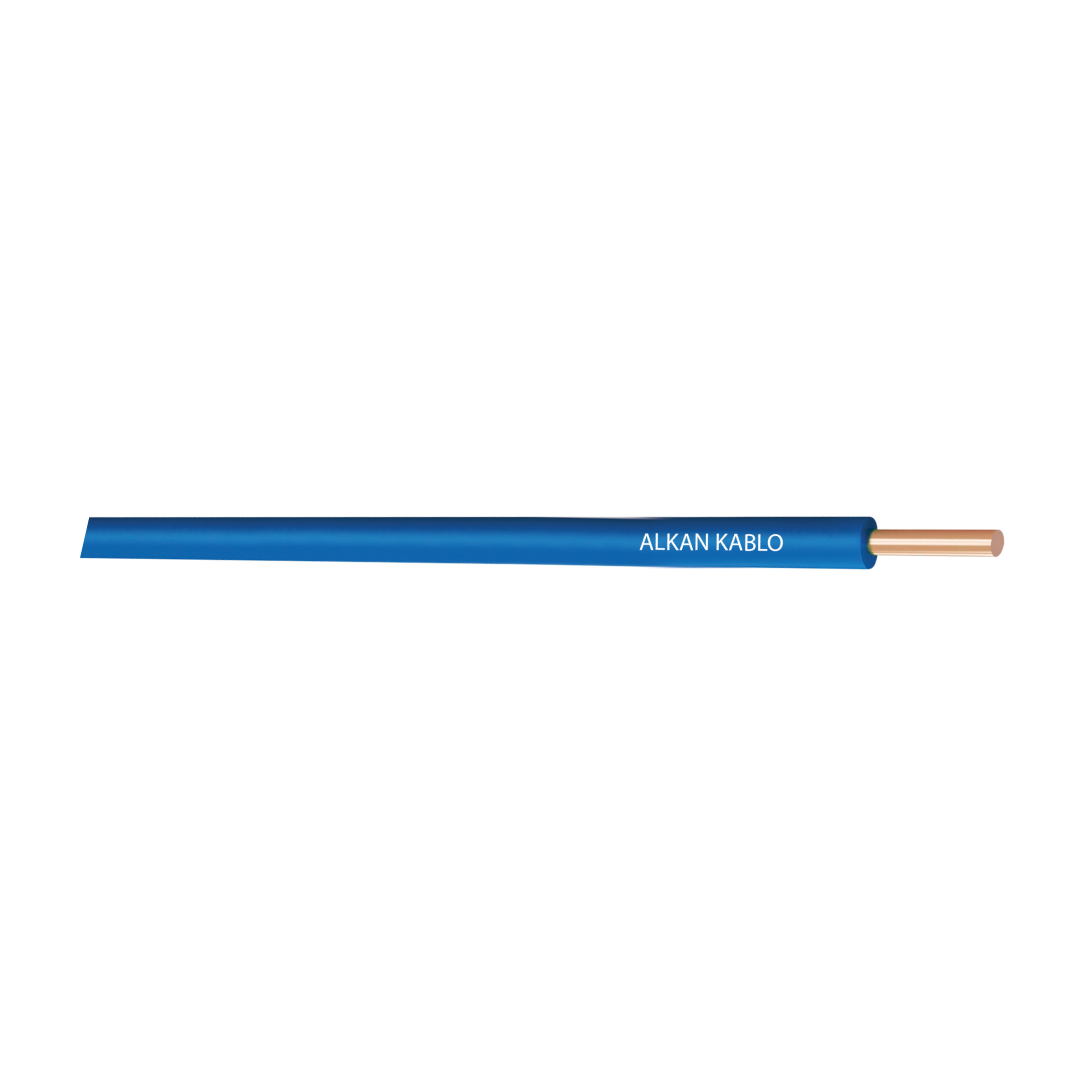 Alkan NYA Alçak Gerilim Enerji Kablosu H07V-U 1 X 2,5 mm Kırmızı Makara 200 Mt