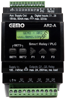 Gemo AR2-A-230VAC-8D-RTC Akıllı Röle