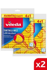 VİLEDA %30 MİKROFİBER TIRT. 5 Lİ TEM. BEZİ (x2)