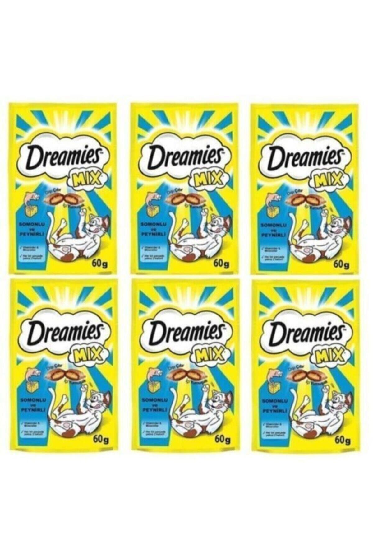 Dreamies Mix Somon Balıklı Ve Peynirli Kedi Ödülü 60 gr (6 Adet)