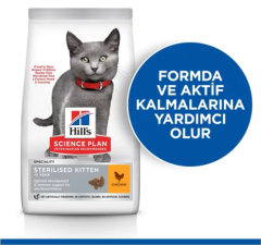 Hill's Kitten Sterilised Tavuklu Yavru Kedi Maması 1,5kg