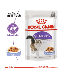 Royal Canin Pouch Yaş Mama Sterilised Jelly 12 Adet x 85 Gr