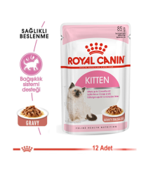 Royal Canin Kitten Gravy Pouch Yaş Mama 12 Adet X 85 Gr