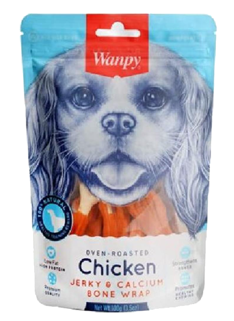 Wanpy Oven Roasted Tavuk Sargılı Kalsiyum Takviyeli 100 gr Köpek Ödülü