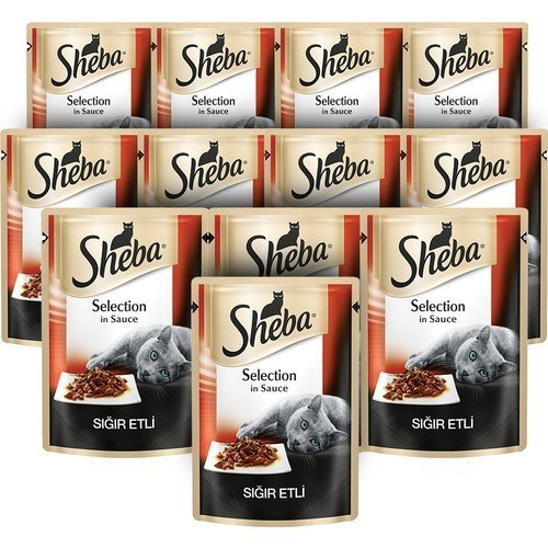 Sheba Sığır Etli Kedi Ödül Maması 12 x 85 Gr