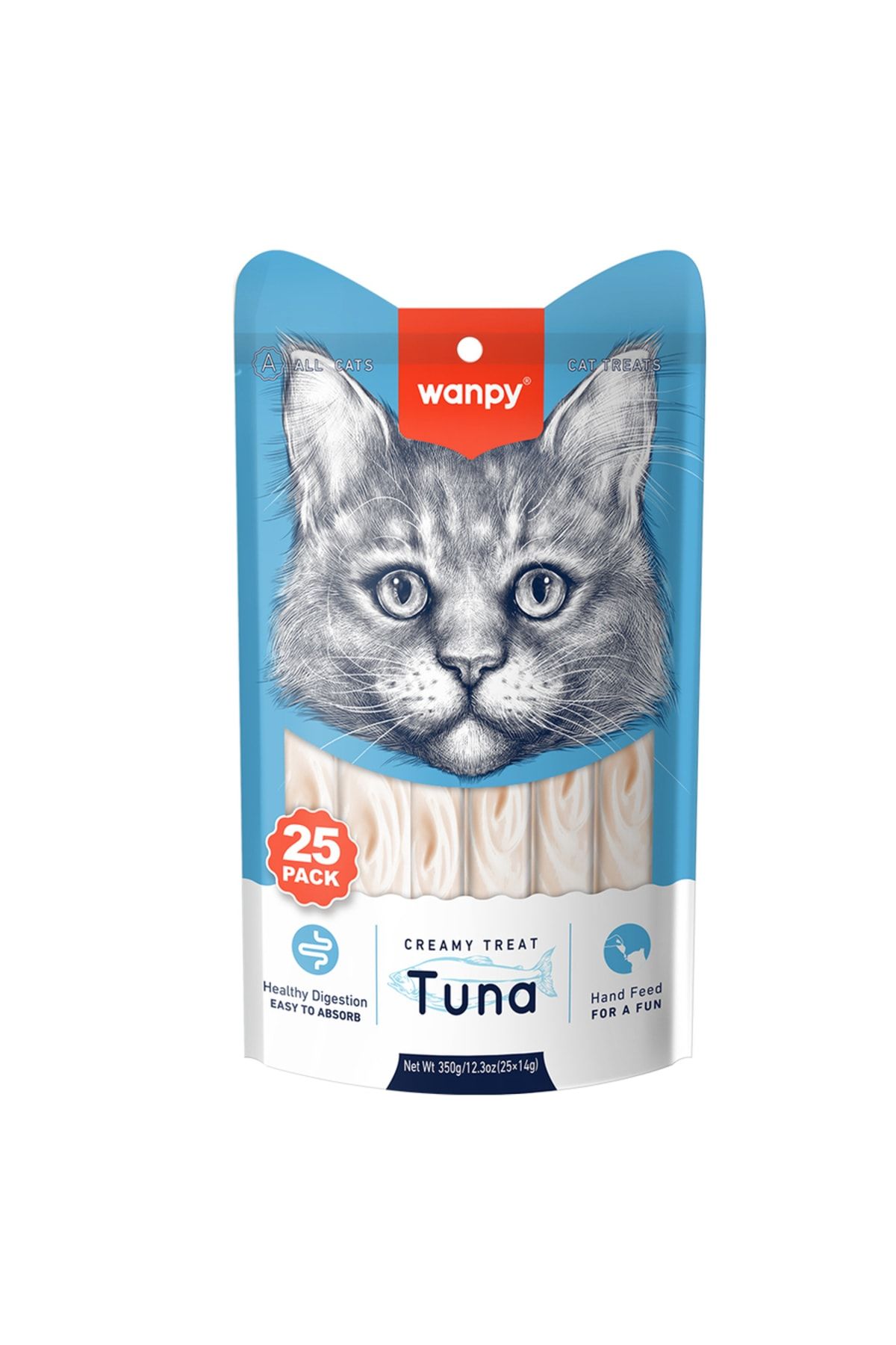 Wanpy Ton Balıklı 25*14 Gr Krema Kedi Ödülü