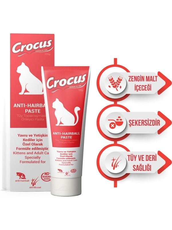 Crocus Anti Hairball Kedi Malt Macunu 100 Gram