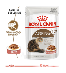 Royal Canin Gravy Ageing  12 Yaşlı Kedi Yaş Maması 85 Gr-(12 Adetx85 Gr)