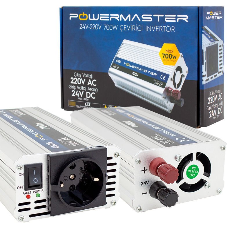 Powermaster 24 Volt 700 Watt Modified Sinus PM-4505 İnverter 24v-220v