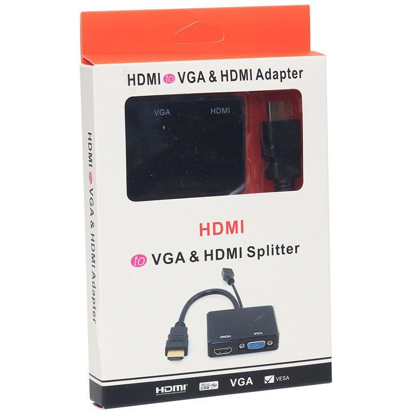 Powermaster HDMI To VGA HDMI Splitter Çevirici Adaptör PM-19260