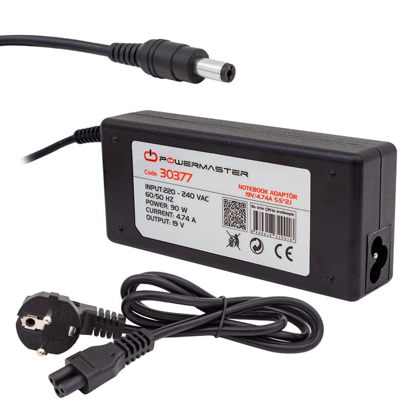 Powermaster 19 Volt 4.74 Amper Notebook Laptop Adaptör Acer Uyumlu 5.5x2.1 Uç