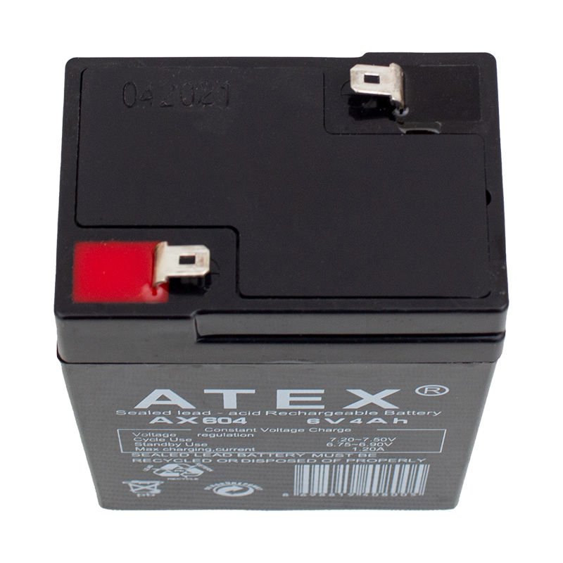 Atex 6 Volt 4 AH Işıldak Aküsü 70x48x101 Mm AX-604