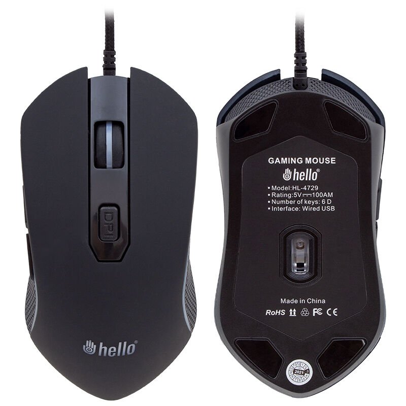 Ayt Hello HL-4729 Kablolu Oyuncu Gaming Mouse 6 Tuşlu 3600 DPI Rgb Işıklı