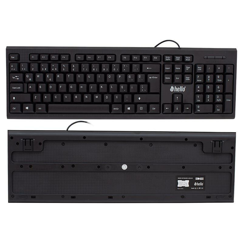 Hello HL-4740 Kablolu Klavye Mouse Set Q Klavye 1000 Dpi Mouse