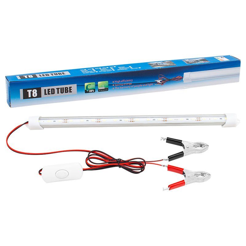 Powermaster 12 Volt 5 Watt T8 Led Akü Maşalı 30 Cm Seyyar Aydınlatma Tamirci Lambası