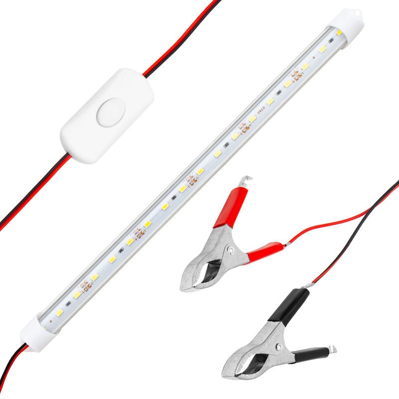 Powermaster 12 Volt 5 Watt T8 Led Akü Maşalı 30 Cm Seyyar Aydınlatma Tamirci Lambası