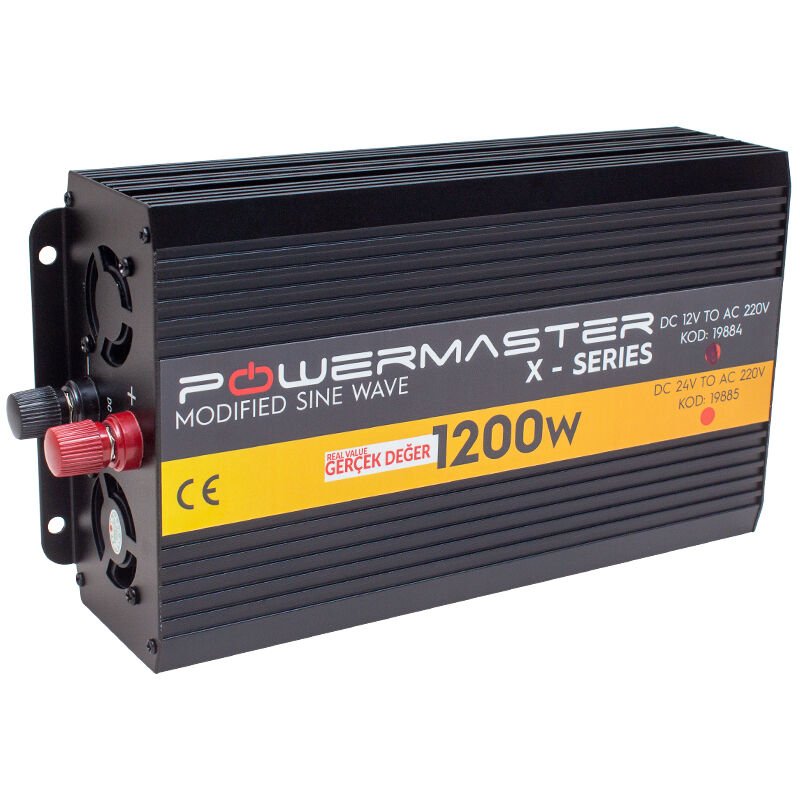 Powermaster 12-220V 12V 1200 Watt Modified Sinus İnverter 12 Volt 220 Volt Çevirici Dönüştürücü İnverter