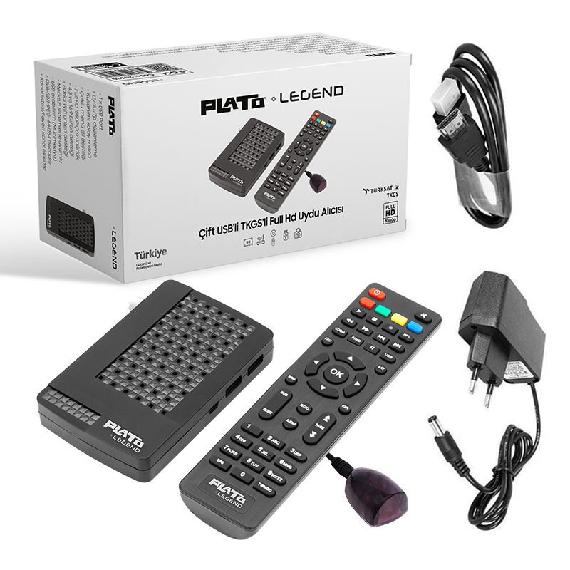 Plato Legend Çift Usb li Tkgs li Full HD Hdmi Uydu Alıcısı Cihazı Usbden Film Video Oynatabilme Hızlı Kanal Geçişi