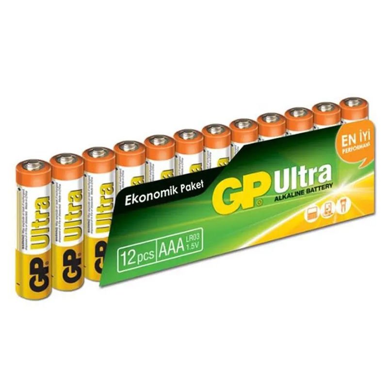 GP 24AU 12 li Paket Alkalin İnce Pil