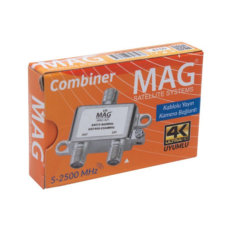 Ayt Mag TV Sat 950-2500MHz Combiner 4K Ultra Hd Splitter MAG-X21 Uydu Karasal Anten Kamera