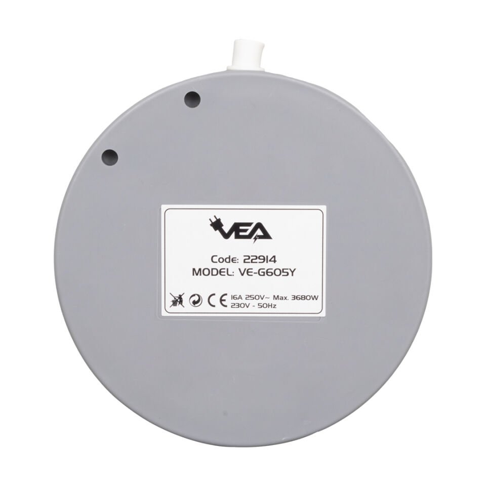 VEA VE-G605Y 5 li Grup Priz Uzatma Kablosu 3680 Watt 16 Amper Anahtarlı 1.5 Metre Kablo Isıya Dayanıklı