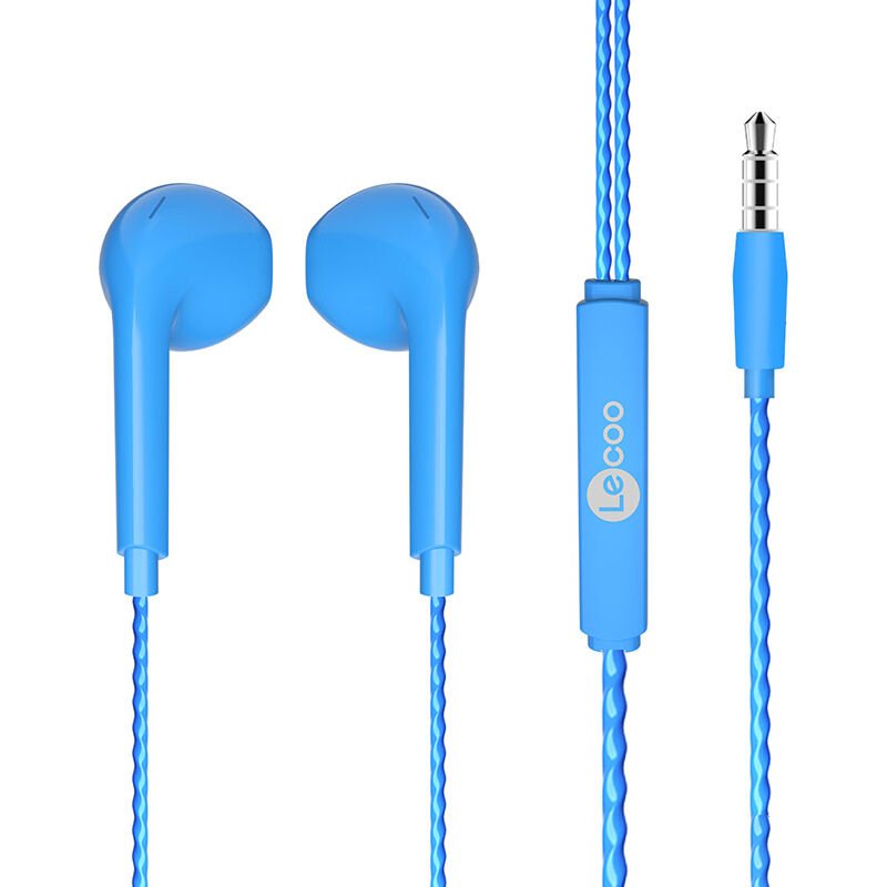 Lenovo Lecoo EH104BL 3.5 Mm Jacklı Kablolu Kulak İçi Mikrofonlu Kulaklık Mavi